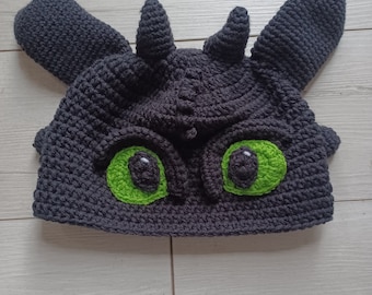 Black Dragon Hat - Custom Sized