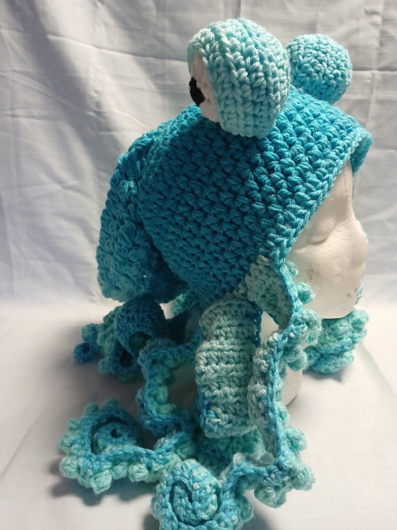 Youth - Adult Crocheted Octopus Kraken Hat image 9