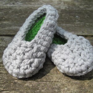 Custom Gray and Green Child Slippers