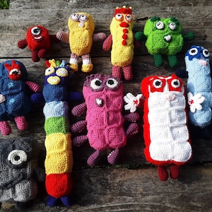 Crocheted Numberblocks 1-10