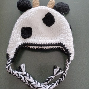 Crocheted Cow Hat All Sizes image 2