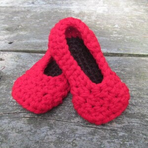 Custom Red and Brown Child Slippers