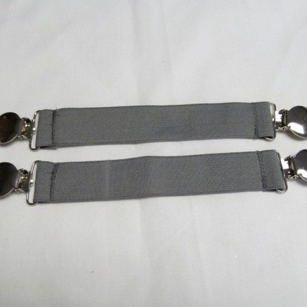 Gray Elastic Mitten Clips