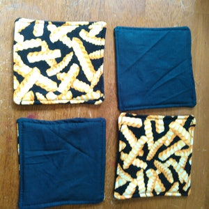 Set of 4 French Fry Reversible Coasters image 2