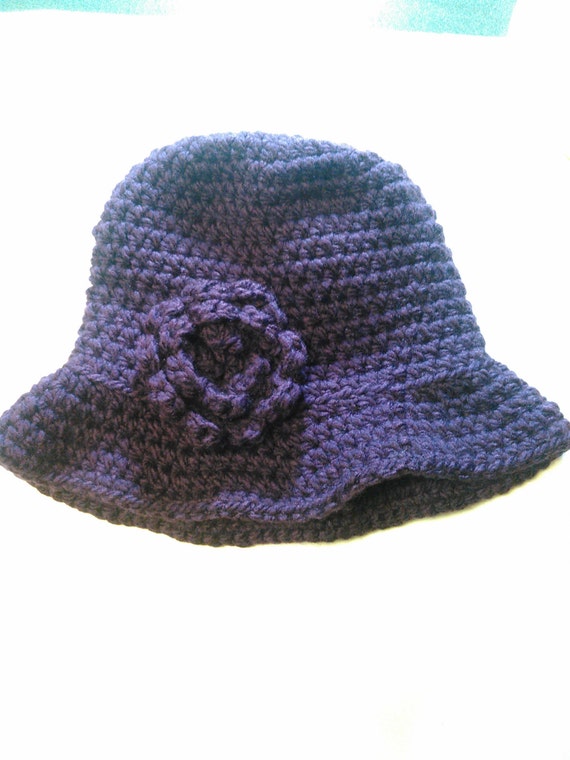 purple cloche hat