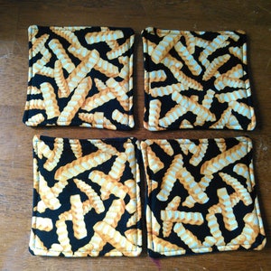 Set of 4 French Fry Reversible Coasters image 4