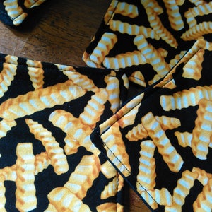 Set of 4 French Fry Reversible Coasters image 5
