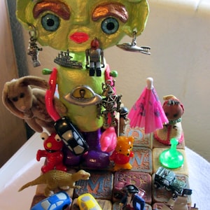Handmade Goddess Art Doll Guardian of Lost & Forgotten Toys Goddess Sculpture Clay Sculpture