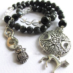 Goddess Hecate/Hekate Devotional Beads Pagan Prayer Beads Pagan Altar Tool Witches Ladder Witches Tool Ritual Beads Shadow Work Witchcraft