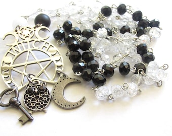 Goddess Hecate Rosary Necklace Plus Layering Pendant Necklace Witches Necklace Hecate Jewelry Witches Jewelry Witchcraft Ritual Jewelry