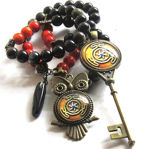Goddess Hecate/Hekate Devotional Beads Pagan Prayer Beads Meditation Beads Altar Tool Witches Rosary Witches Ladder Goddess Prayer Beads