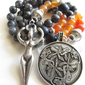 Goddess Hecate/Hekate Hecate&#39;s Hounds Devotional Beads Pagan Prayer Beads Ritual Beads Altar Beads Hecate Jewelry Witchcraft