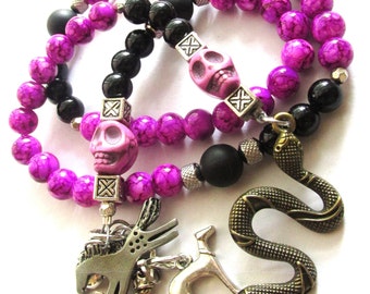 Hades Greek God of the Underworld Devotional Beads Pagan Prayer Beads Ritual Beads Hellenic Protection Beads Black Rosary Witchcraft