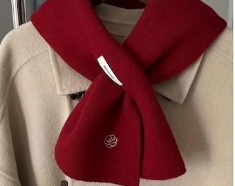 Handmade Chunky Cable Knit Wool Blend Scarf | Unisex Winter Wear