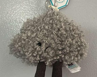 Jellycat Curly Sheep Plush Keychain – Fluffy Lamb Bag Charm, Mini Plush Keyring