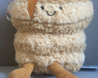 Jellycat Amuseables Pancake Plush Keychain – Breakfast Bag Charm Soft Toy BNWT Kawaii Food Plush