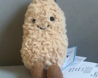 Fluffy Plush Keychain – Kawaii Soft Mini Plush Toy Keyring, Adorable Smiling Pocket , Bag Charm