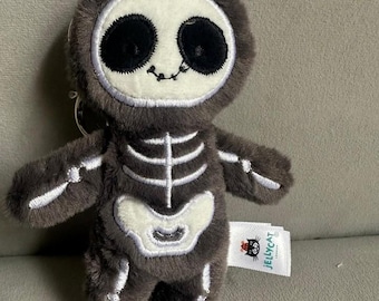 Jellycat Skeleton Bat Plush Soft Spooky Mini Goth Halloween Toy Gift