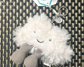 Amuseables Cloud Bag Charm Jellycat Plush Keychain White Cloud Accessory Gift