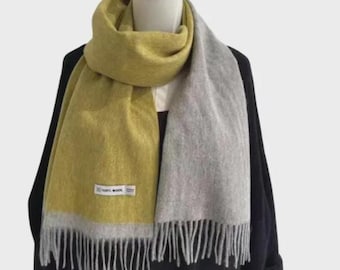 Soft Australian Wool Scarf – Cozy Winter Wrap with Classic Fringe