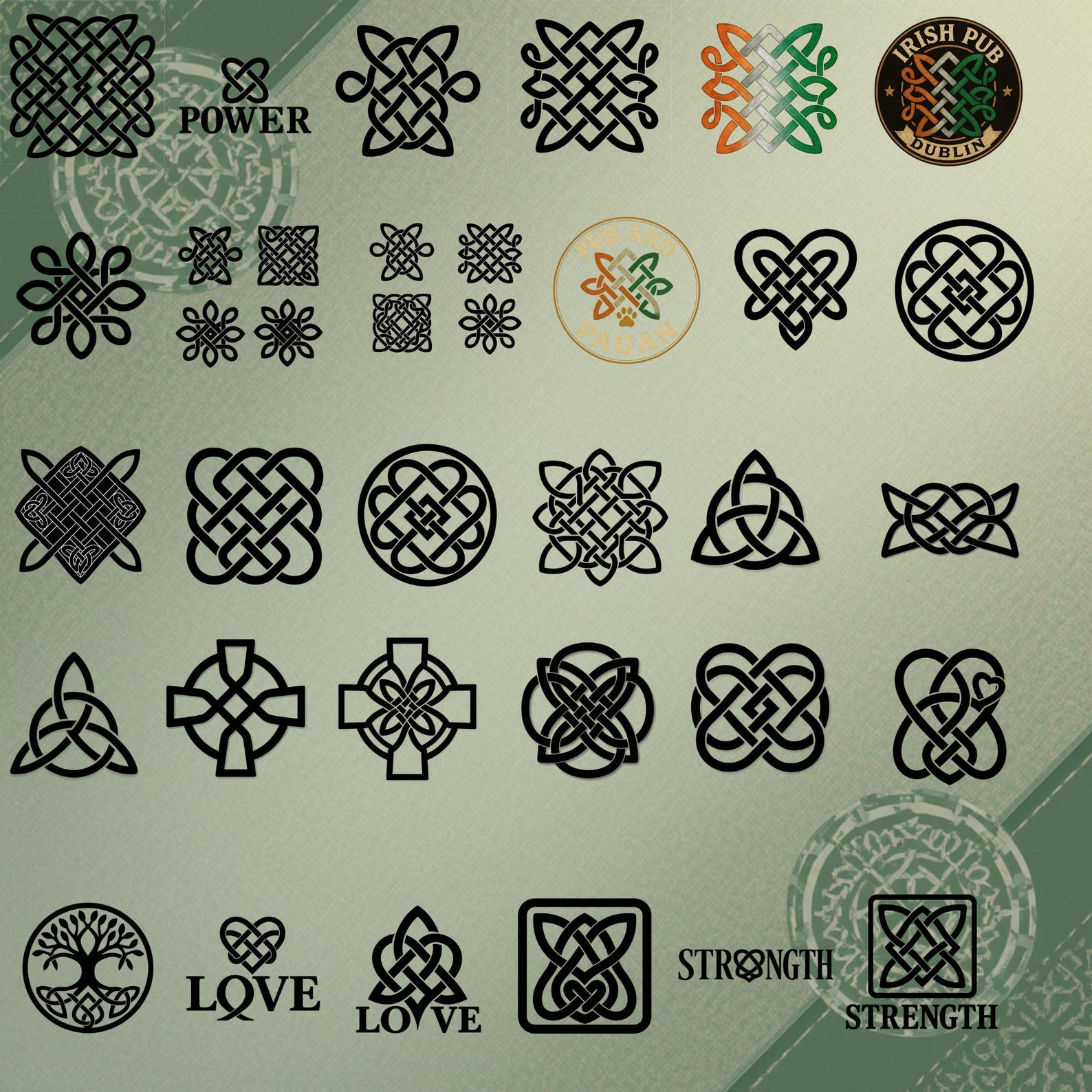 Celtic Knot Symbol Bundle - Etsy