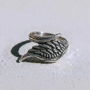 Angel Wings Ring | Stainless Steel Jewelry | Feather Wrap Ring | Silver Angel Wing Jewelry | Gift for Him | Gift for Her