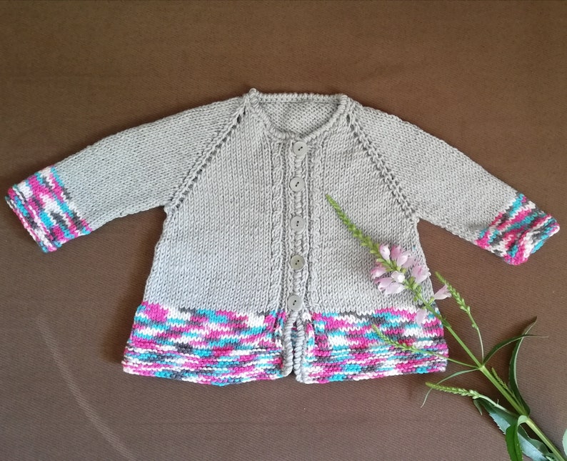 Knit baby gray dress and sweater set for baby girls 18 Etsy