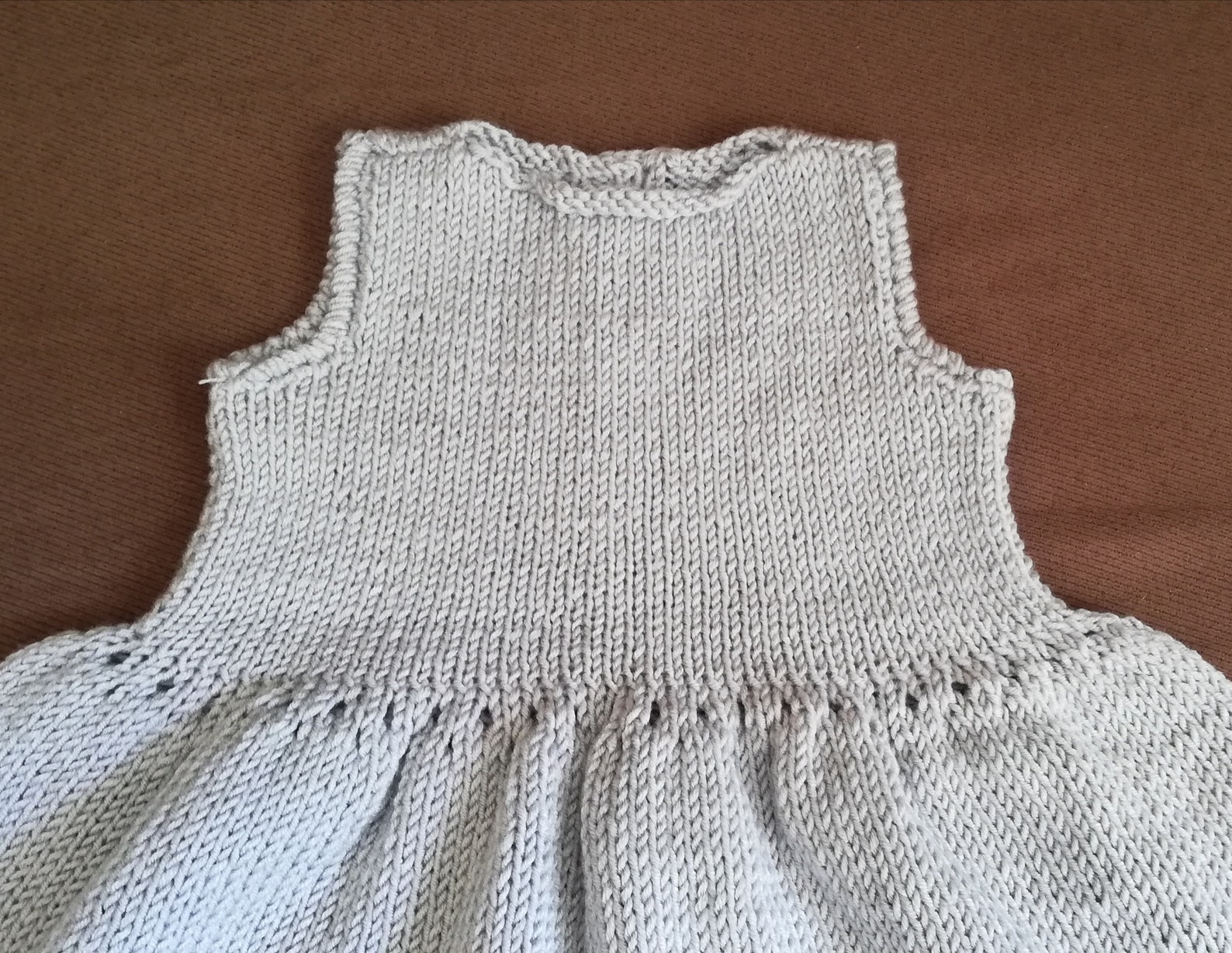 Knit baby gray dress and sweater set for baby girls 18 Etsy