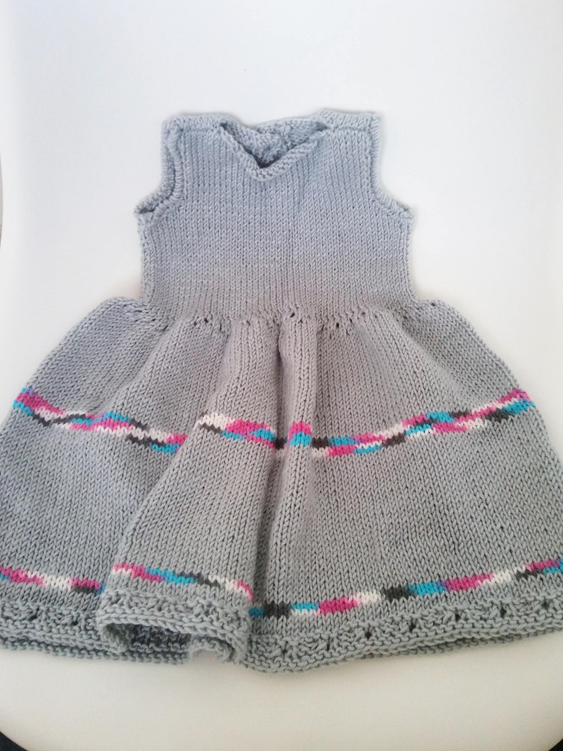 Knit baby gray dress and sweater set for baby girls 18 Etsy