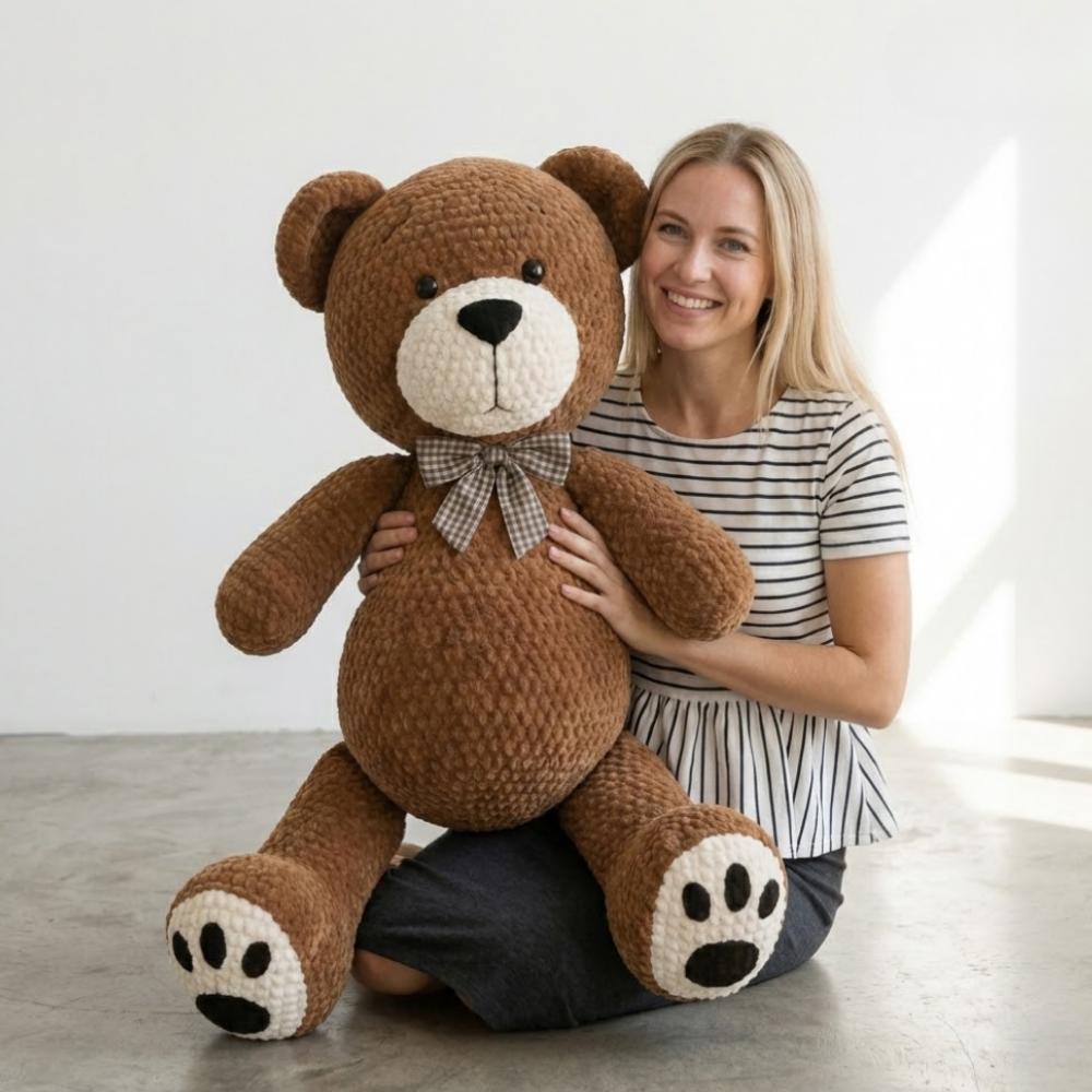 Giant Teddy Bear Crochet Pattern | Chunky Amigurumi Plush Toy Tutorial ...