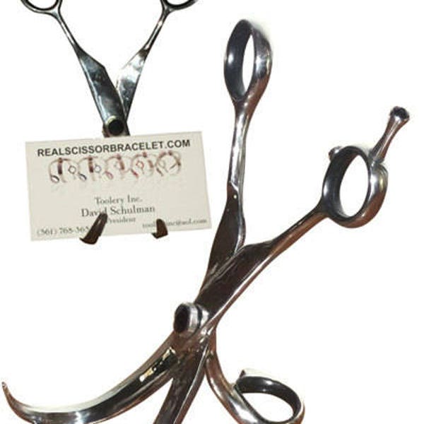 Business Card Holder made from Real Scissors
