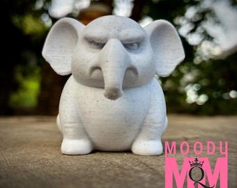 3D Gedruckt Die Huffalump - Grumpy Elefant Figur | Digitale .STL Datei für den 3D-Druck - Druckbare Modelle