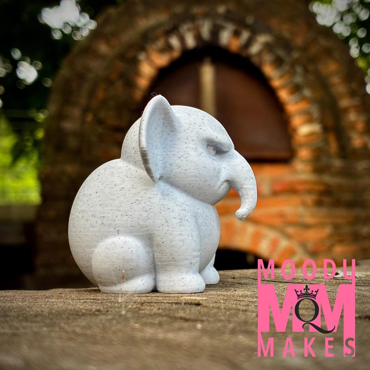 3D Printed the Huffalump - Grumpy Elephant Figurine | Digital .STL