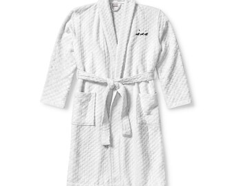 Embroidered Floral Monogram Robe