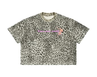 Unisex Leopard Print Boxy T-Shirt