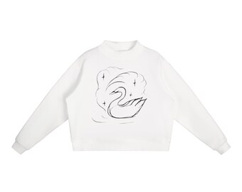 Essential Fleece Mock-Neck Crew Sweatshirt