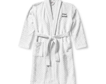 Customizable Monogram Embroidery Shawl Robe | Terry Cloth Robe