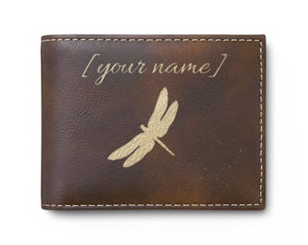 Customizable Dragonfly Silhouette Wallet bifold