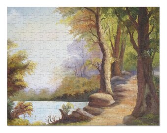 Scenic Woodland Path Jigsaw Puzzle with Tin | Landscape Puzzle