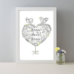 New Home Print, Home Sweet Home Gift Print, Housewarming Gift Print