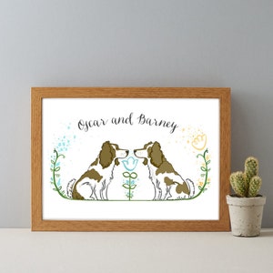 Personalised English Springer Spaniel Print