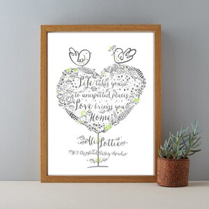 Personalised New Home Print, Couples Names & Address New Home Gift Print, Housewarming Gift Print