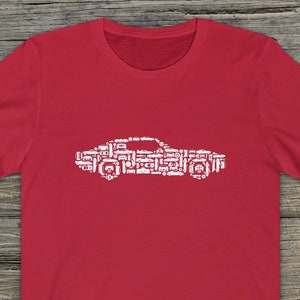 Car Collage Of Vintage, Super, Classic And Sports Cars And Parts - Unisex Short Sleeve Tee