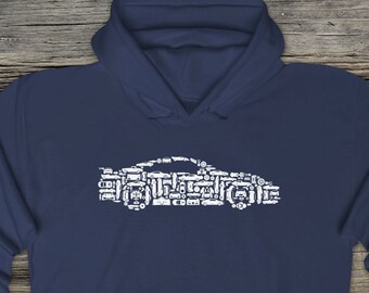 Driver V2.0 Collage de autos y piezas vintage, súper, clásicos y deportivos - Sudadera con capucha unisex Heavy Blend™