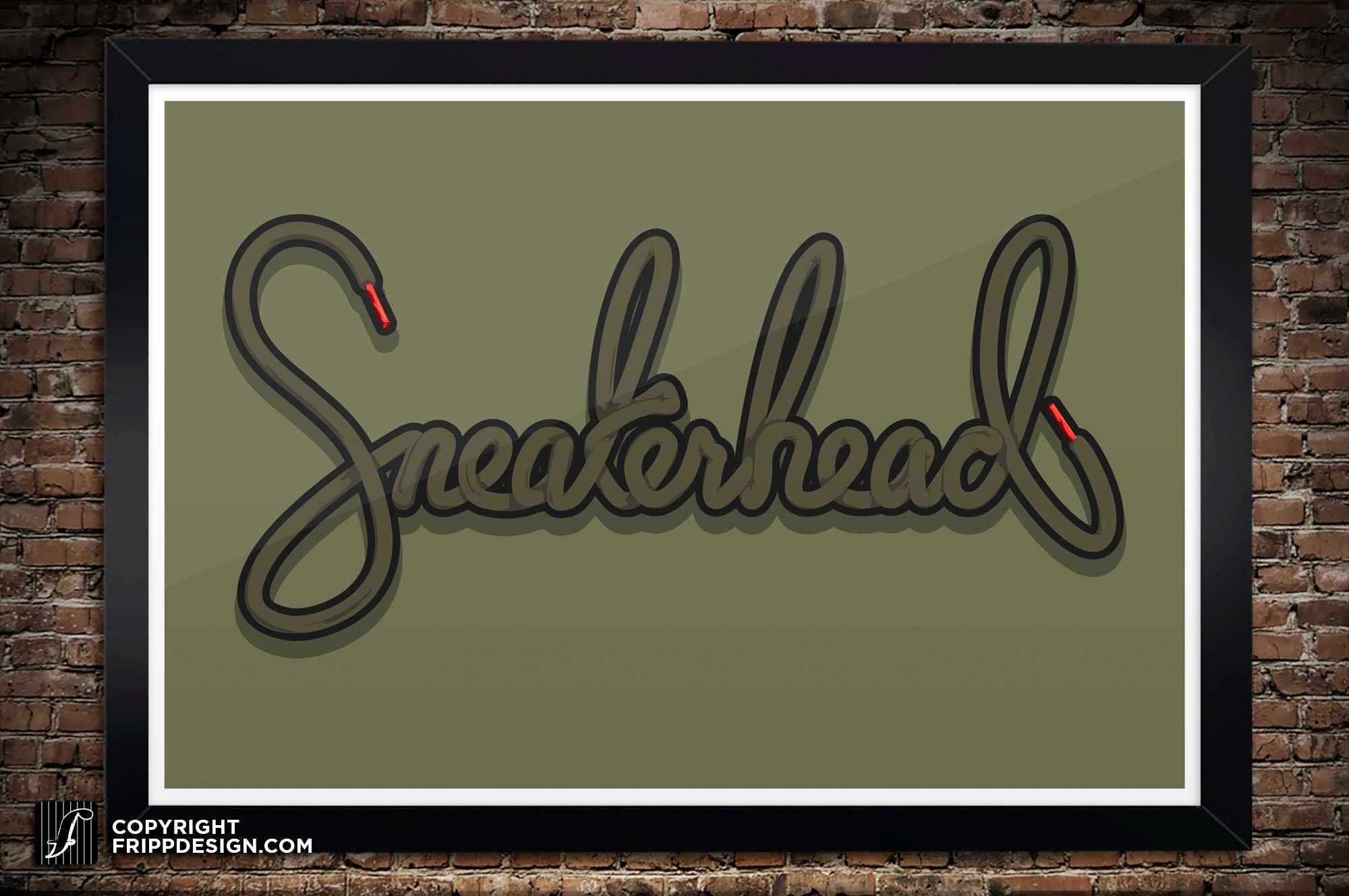 Shoe Rack Expressive Lettering Sneakerhead Shoe Lace Custom Lettering - Wall Art Gift for Sneaker ...