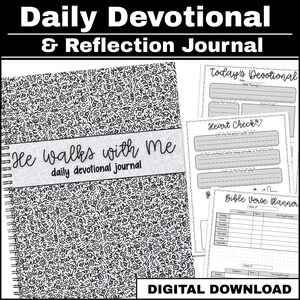 Tägliche Andacht Bibel Journal Druckbare Schrift Reflexion Gebet Tracker Wöchentliches Glauben Journal
