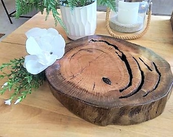 Rustic wood tree slice -Wood slice - Unique tree slice - Tree slice - Rustic wedding decor - Tray - Trivit - Hot plate - Candle stand