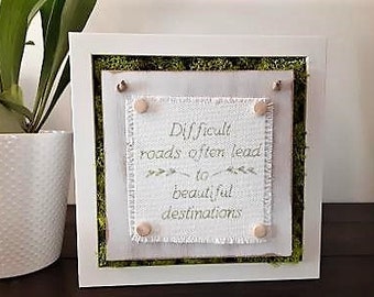 Preserved Moss art, Word wood frame, Inspirational frame, Moss art frame,  Moss picture frame, Vertical wall art