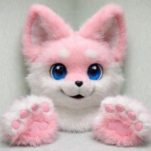 Disfraz de zorro de peluche de 60 cm con cabeza y patas