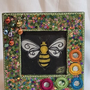 Original Bumblebee Art Frame – Sequin & Bell Maximalist Decor